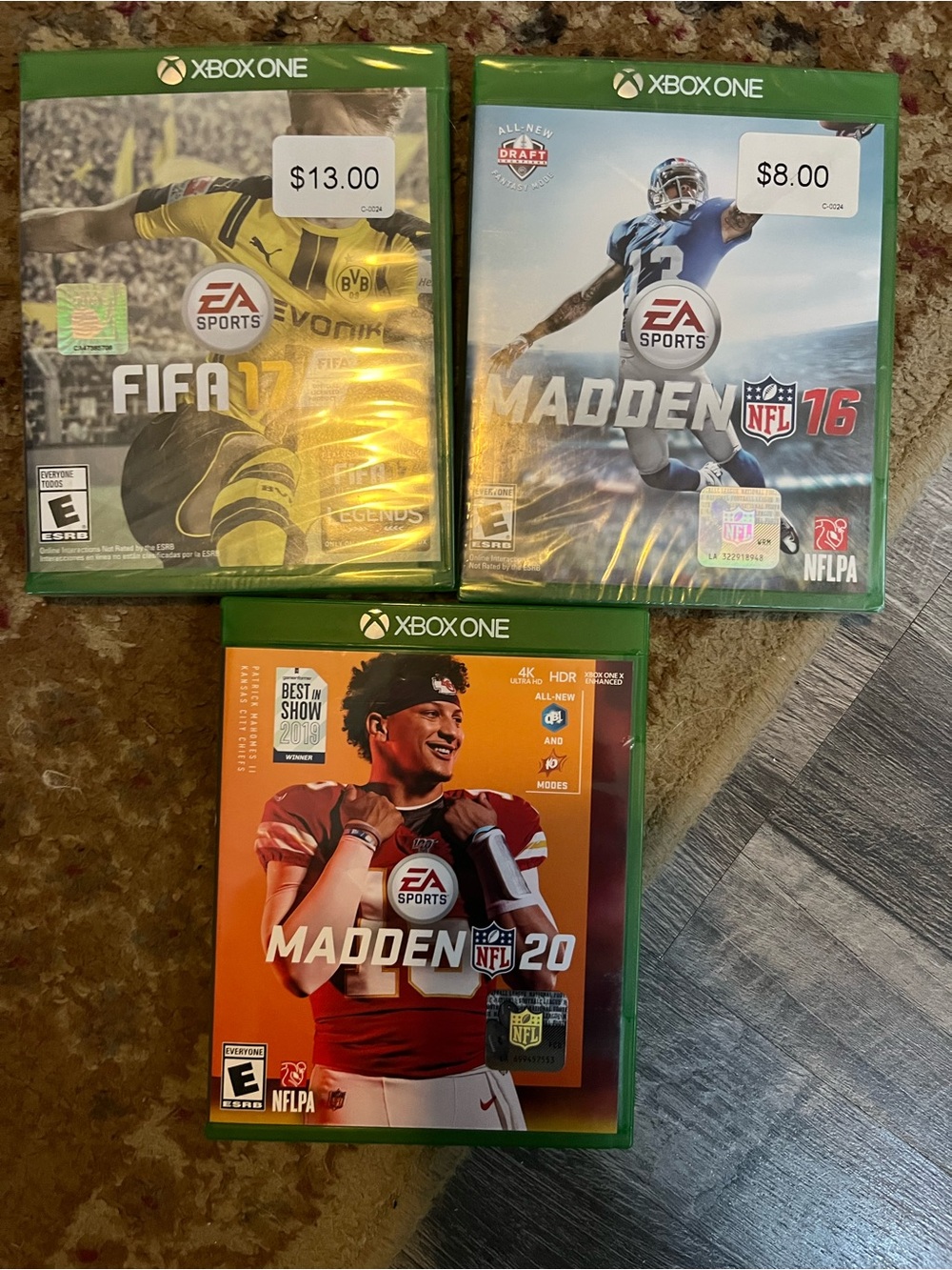 Xbox One 3 Game Lot Madden 20 16 FIFA 17 CIB Sealed Sports